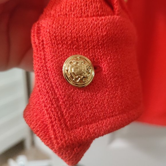 St John Collection melon colored knit jacket - Picture 4 of 4